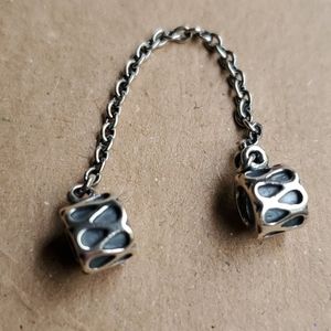 Pandora Bracelet Safety Chain - Raindrop Pattern